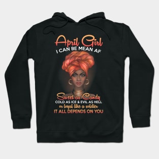 Queens Are Born In April Birthday T-Shirt for Black Women Hoodie